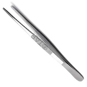 Pinces à dissection dentelées pour le pouce, pinces chirurgicales manuelles en acier inoxydable avec clip en plastique - Product Image 5