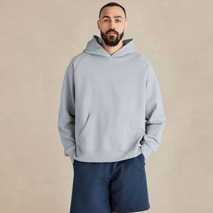 Sans cordon automne et hiver 100% coton hommes pull à capuche zippé personnalisé sweats à capuche coupe ample pour homme - Product Image 1