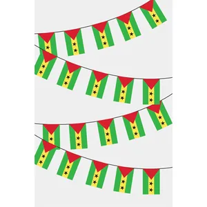 Sao Tom-et-Principe Rectangular Party <b>Banners</b> Guirlande De Drapeaux - Product Image 1