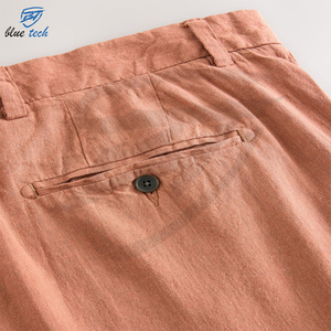 Custom Men Outdoor 100% Cotton Solid Shorts 4 Pockets Loose Fit Quick Dry Drawstring Closure Casual Fashion Wear - Product Image 5