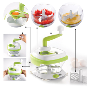 Hand Cranked Multifunctional Food Cutter Household <b>Vegetable</b> <b>Chopper</b> Meat Grinder Egg Beater Kitchen Gadget - Product Image 3