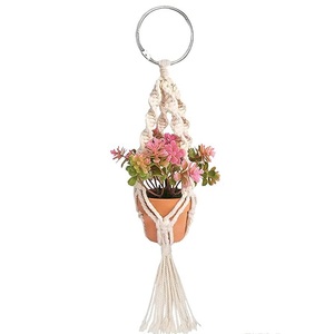 Porte-plante en macramé Vintage avec plusieurs couleurs, porte-Pot de fleurs décoratif pour chambre à coucher, salon, maison et jardin - Product Image 4