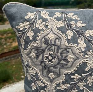 ปลอกหมอนอิงผ้าลินินปักขนาด18*18นิ้วทำด้วยมือคุณภาพสูงสำหรับตกแต่งบ้าน - Product Image 2