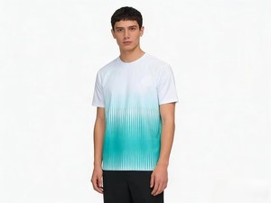 Camiseta Deportiva con Rayas Degradadas para Hombre y Mujer, de Secado Rápido, Transpirable, para Correr, Hacer Ejercicio, Gimnasio, Absorbe la Humedad, Ropa Deportiva Informal - Product Image 5
