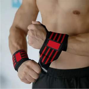 Ropa de gimnasio hecha a medida, ropa de gimnasio, correas de algodón para levantamiento de pesas, gran oferta, muñequeras de gimnasio de algodón personalizadas - Product Image 3