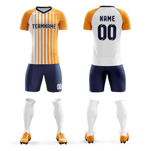 100% poliéster último diseño transpirable uniformes de fútbol OEM ropa de fútbol uniforme de entrenamiento uniformes de fútbol en blanco - Product Image 6