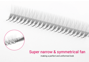 Ultra-Speed Promade Volume Lashes Fans Symétrique Mixte Longueur Plateau Léger Étroit Lash Fans Pleine Bande Cils En Gros - Product Image 4