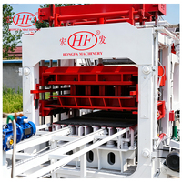 Machine à briques en ciment Hongfa QT12-15F, haute efficacité pour les projets de construction commerciale, facile à utiliser