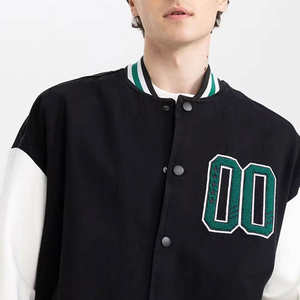 Latest Design Custom Made Men Lettermen <b>Canvas</b> <b>Jacket</b> with Patches Durable Material Custom Color & Logo Front Logo Position - Product Image 3