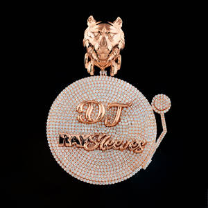 Colgante de Plata de Ley 925 personalizado de diseño de lujo con joyería fina de diamante cultivado en laboratorio sintético para ocasiones de fiesta - Product Image 1