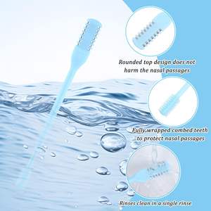 Tondeuse à poils de nez manuelle portable 2 en 1 avec brosse de nettoyage, tondeuse rotative à 360°, alimentée par USB, pour hommes et femmes - Product Image 2