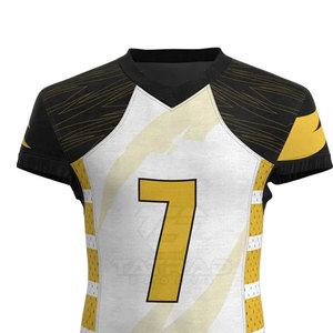 Nouveauté 2025, ensembles d'uniformes de football américain pour adultes, 100% polyester, séchage rapide, personnalisés, manches courtes - Product Image 6