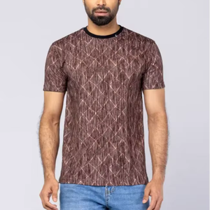 เสื้อยืดผู้ชายทรงปกติ ผลิตโดย OEM น้ำหนักผ้า 180 GSM พิมพ์ลายทั่วตัว คุณภาพสูง มีหลายสีให้เลือก ผ้าฝ้าย 100% รับสกรีนโลโก้และป้ายแบรนด์ - Product Image 3