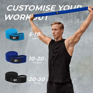 Bande de fitness longue en tissu antidérapant 3 niveaux de résistance pour la maison, la salle de sport et l'extérieur - Product Image 4