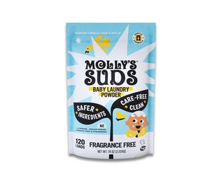 Lessive en poudre Molly's Suds pour bébé, sans parfum, formule extra douce pour nouveau-nés, détachant pour excréments et vomissements - Product Image 1