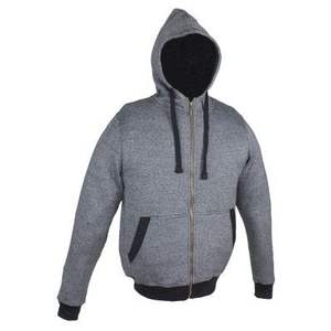 Sweat à capuche zippé deux tons gris - Product Image 1