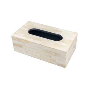 Boîte de papier de soie en bois faite à la main avec conception d'incrustation d'os parfaite pour l'accessoire élégant de table d'hôtel et de maison - Product Image 3