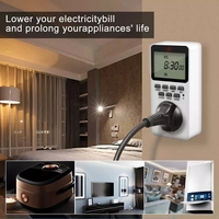 UK Elektronischer Digitaler Steckdosen-Timer, Programmierbarer Timer-Stecker mit LCD-Anzeige