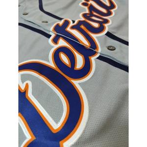 Maillot de baseball pour hommes, uniforme d'équipe imprimé par sublimation, chemise en polyester, nom personnalisé, bleu gris, vêtements de sport, taille plus, respirant - Product Image 5