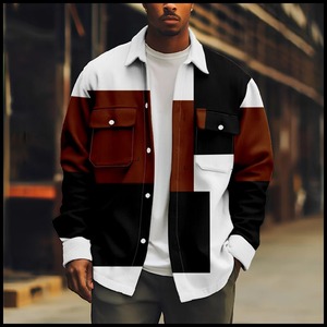 American Vintage Men's New Casual Jacket Coat Primavera Otoño Moda Bolsillos Cargo Coats Street Wear Hombre Chaqueta de caza - Product Image 1