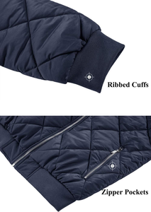 Blousons rembourrés pour hommes Blouson d'hiver à fermeture éclair complète Vêtements d'extérieur décontractés coupe-vent Blouson universitaire - Product Image 5