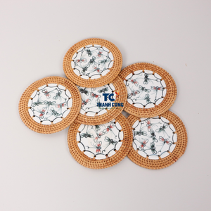 Sous-verres en rotin de décoration intérieure de la meilleure qualité Enduiseurs en rotin faits à la main Décoration de table Écologique Fabriqué au Vietnam - Product Image 3