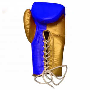 Guantes de boxeo de cuero PU con impresión de logotipo personalizado de alta calidad, guantes de encaje al por mayor para la práctica de artes marciales - Product Image 2