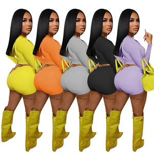 New Arrival Summer <b>Women</b> 4pcs <b>Long</b> Sleeve Set Fitness Yoga <b>Short</b> Sports Workout Jacket Loose Gym Bra <b>Short</b> Set - Product Image 5