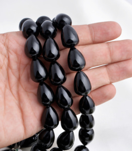 พลอยสปิเนลสีดำธรรมชาติทรงหยดน้ำเรียบ สำหรับทำเครื่องประดับชั้นดี - Product Image 4