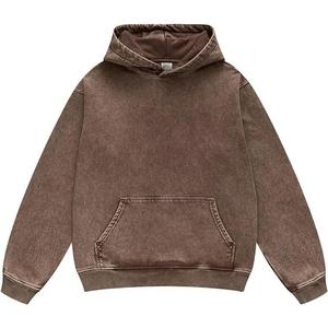 Sweat à capuche unisexe à poche ouverte de couleur unie Streetwear décontracté pour hommes et femmes à la mode à prix compétitif pour la saison d'automne - Product Image 5