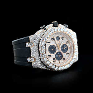 Reloj Moissanite de lujo más vendido con pantalla analógica con logotipo personalizado VVS Clarity Diamond Precio al por mayor Iced out - Product Image 3