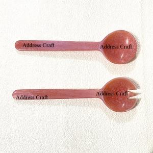 Haute Qualité Violet Blanc Tourbillon Résine Couverts Ustensiles Unique Personnalisé Salade Serveur Ensemble Cuillère De Service Fourchette Cuisine Alimentaire Utilisation - Product Image 3