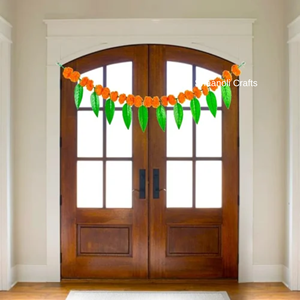 Guirnalda Artificial de caléndula con hoja de mango, guirnaldas de flores para decoración esponjosas Diwali, colgantes de puerta, diseños Toran - Product Image 1