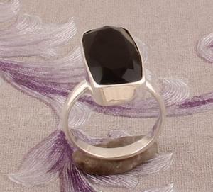 925 Sterling Silver <b>Fine</b> <b>Ring</b> Natural Black Onyx 10x14mm Octagon Shape Bezel Setting Handmade Gift Jewelry For Wedding Gift - Product Image 6