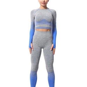 Ropa de gimnasio de Yoga Reversible para mujer de alta calidad, conjunto deportivo de patrón sólido de moda personalizado, opciones de talla grande para adultos - Product Image 6