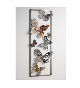 Art mural décoratif en métal de fer à motifs floraux magnifiquement conçu, parfait pour les espaces de salon et de couloir élégants - Product Image 5