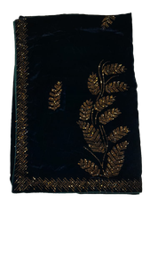 <b>Women's</b> Elegant Velvet Winter <b>Shawl</b> for Special Occasions Fashionable Formal Events with Digital Print for Formal Events - Product Image 5