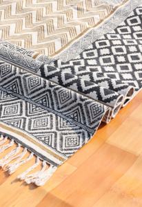 Tapis de Style Rajasthani Tapis brodés 100% Tapis faits à la main Tapis à motif zigzag pour la maison Salon et balcon Décor - Product Image 3