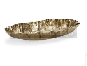 Tazón de Servir Circular de Aluminio Dorado de Lujo, Ligero, Duradero y Resistente al Calor, para el Hogar y Hoteles, de Millenium Handicrafts - Product Image 3