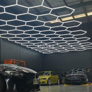 Hexagon <strong>LED</strong> Box Car Wash Detailing Honeycomb <strong>Lights</strong> Individually <strong>Working</strong> <strong>Light</strong> for Garage Luz Hexagonal Techo - Product Image 4