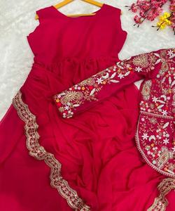 นักออกแบบ จอร์เจตต์ งานเย็บปักถักร้อย ลําดับ งานซาลวาร์ คามีซ ชุดปาร์ตี้ เสื้อผ้าชาติพันธุ์ ราคาส่ง - Product Image 5