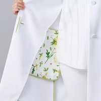Manteau de laboratoire sans col pour femme, Plantica, manteau à fleurs populaire