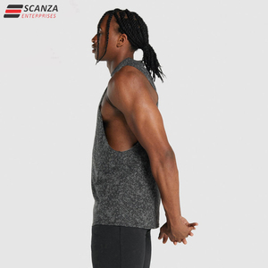 เสื้อกล้ามแขนกุดสำหรับผู้ชายเสื้อกีฬาแขนกุดทรงหลวมเข้ารูปผ้าฝ้ายแห้งเร็วสำหรับฤดูร้อน - Product Image 3