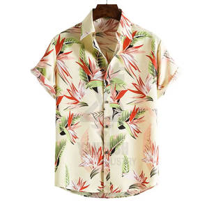 2023 personnalisé hommes plage tenue décontracté motif solide respirant coton fibre de bambou pour chemise manches courtes tricoté tissu blanc - Product Image 1