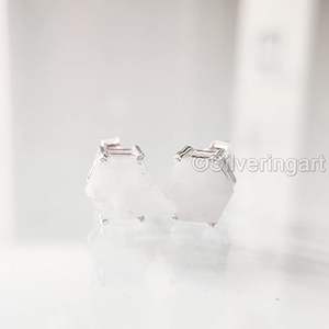 Boucles d'oreilles pour femmes, pierre de lune arc-en-ciel naturelle, opale, pierre de naissance de juin, bijoux faits à la main, argent sterling 925 - Product Image 6