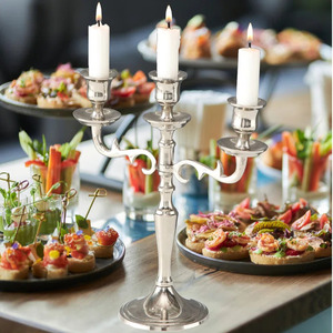 Unique Design Aluminum 3-Arm Silver Plated Eco-Friendly Handmade <b>Candelabra</b> for Home Wedding Christmas Tabletop Decoration - Product Image 5