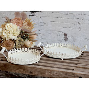 Design tendance métal doré Eid Ramadan décor plateaux de service grande taille forme rectangulaire Ramadan décoration plateau - Product Image 2