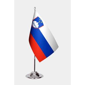 Drapeaux de bureau personnalisés de Slovénie, impression numérique, variés (nylon, plastique, polyester, vinyle, soie), personnalisables pour l'assurance automobile - Product Image 1