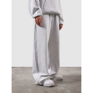 Pantalones Deportivos de Algodón 100% Arctic White, Pantalones Utilitarios con Logotipo Personalizable, Felpa Francesa Plegada, Talla 6XL, Color Lavado - Product Image 6