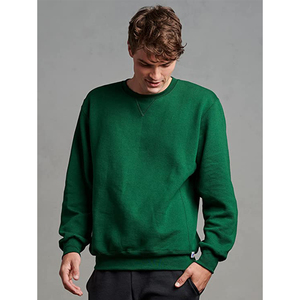 Unisex Cotton <b>Fleece</b> Sweatshirt Minimal Plain <b>Black</b> Crewneck Pullover Custom Logo Apparel Wholesale - Product Image 1